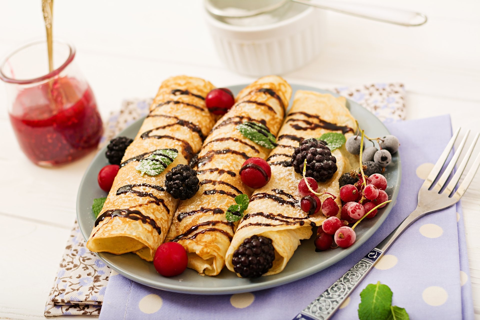 Download Berry Still Life Food Crêpe 4k Ultra HD Wallpaper