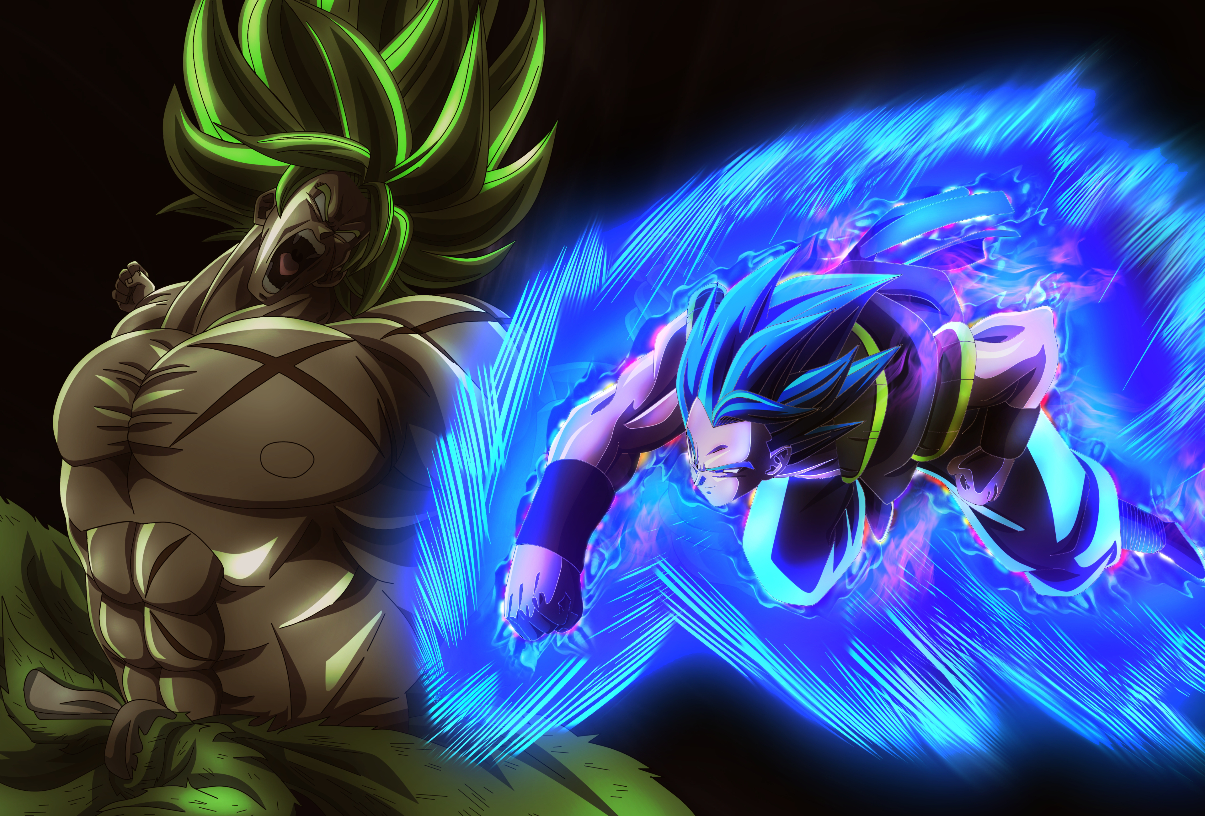 Super Saiyan Blue Gogeta vs. Full Power Broly 5th Year Anniversary Part 2  Wallpaper