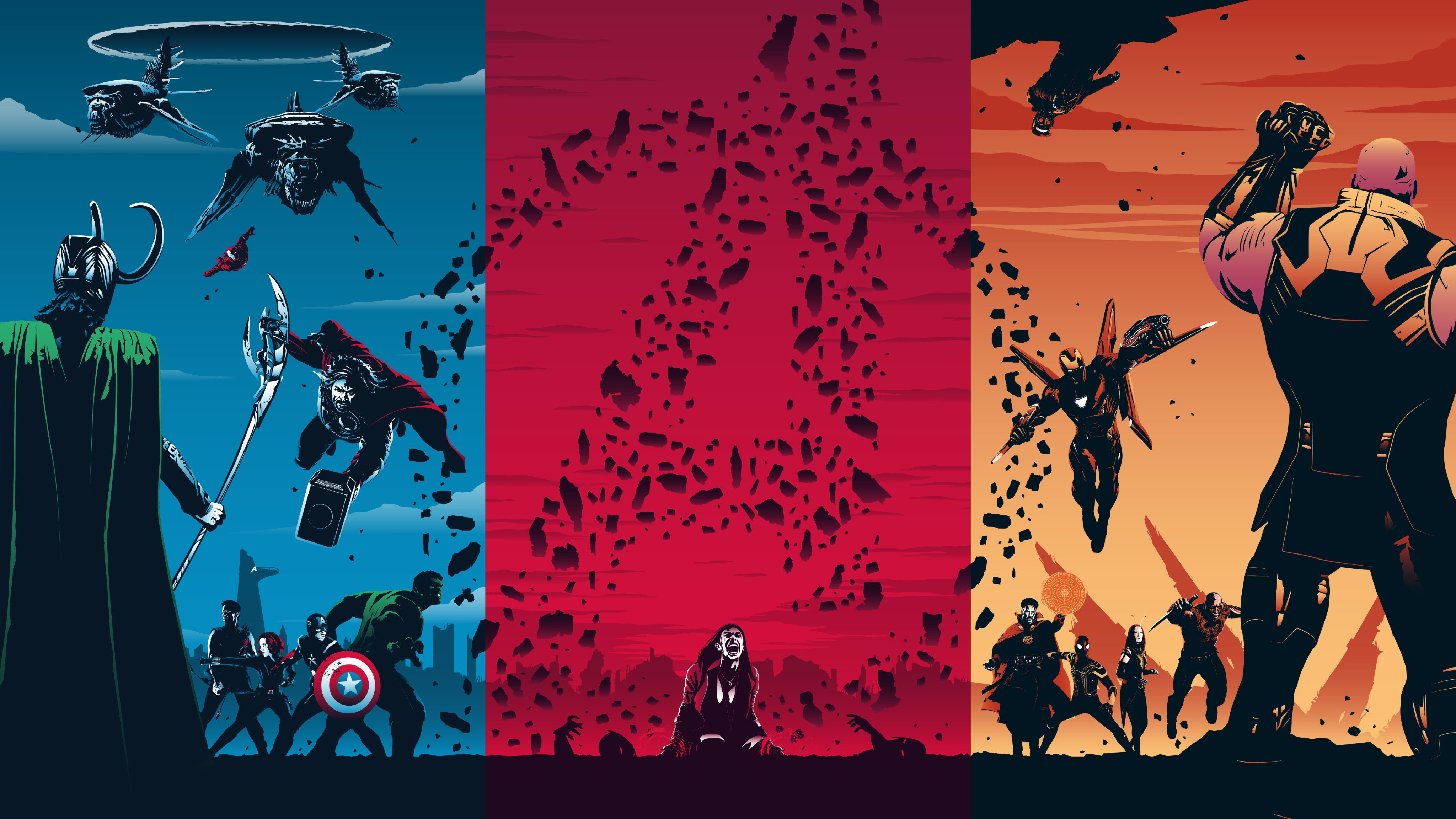 Download Black Widow Captain America Hawkeye Hulk Thor Loki (Marvel Comics)  Scarlet Witch Drax The Destroyer Mantis (Marvel Comics) Spider Man Doctor  Strange Iron Man Star Lord Thanos Movie Avengers: Infinity War