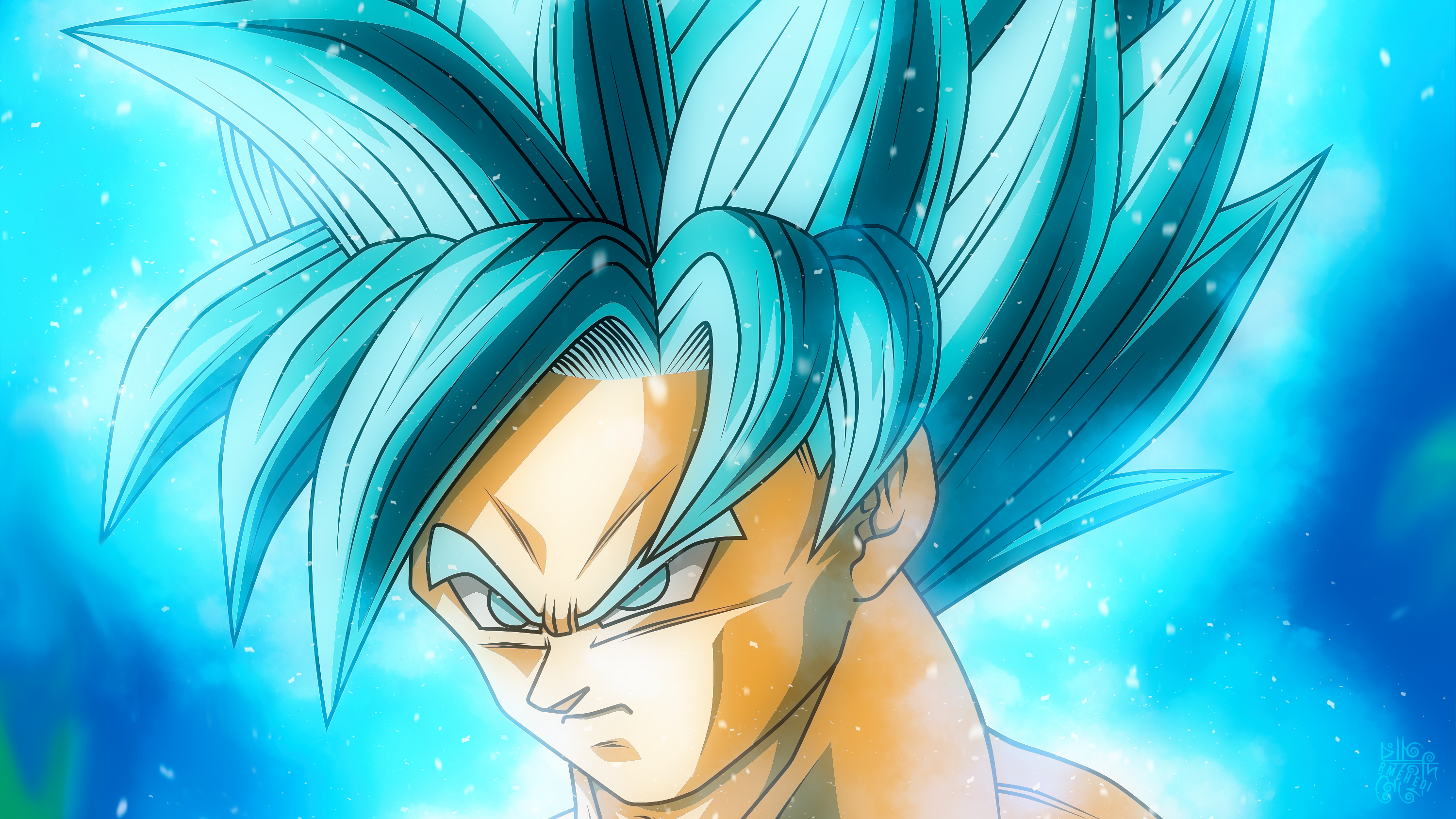 Goku SSB HD Wallpaper Background Image 3000x1687 ID