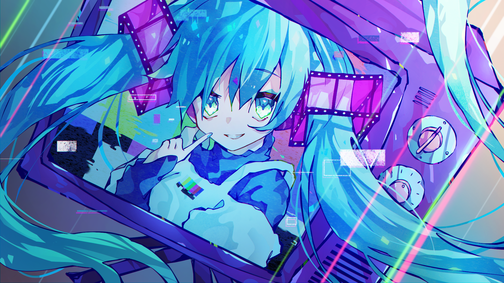 Download Hatsune Miku Anime Vocaloid HD Wallpaper by スワぽん