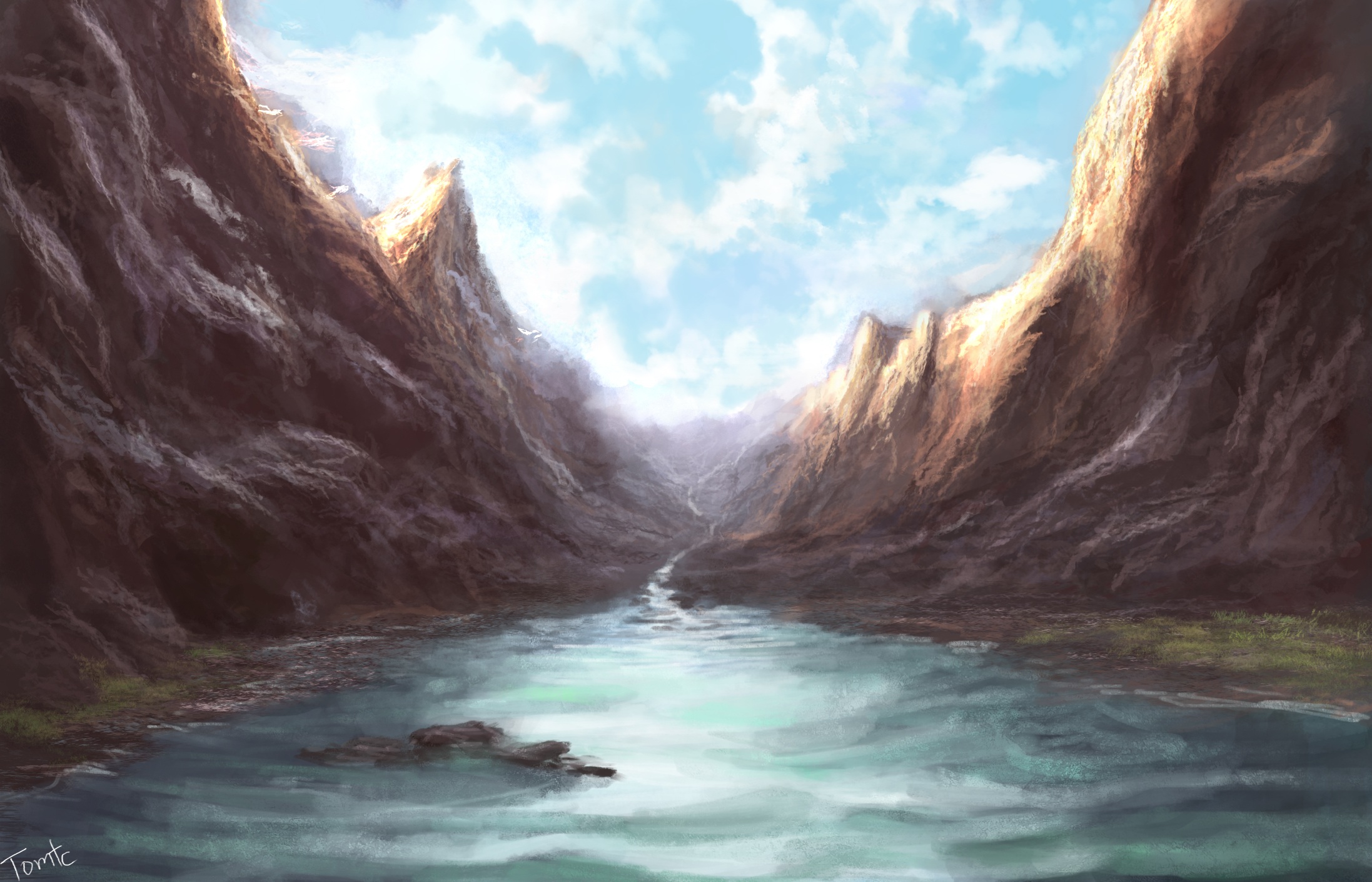 Download Fantasy Landscape Fantasy Landscape HD Wallpaper by Tommy Chandra