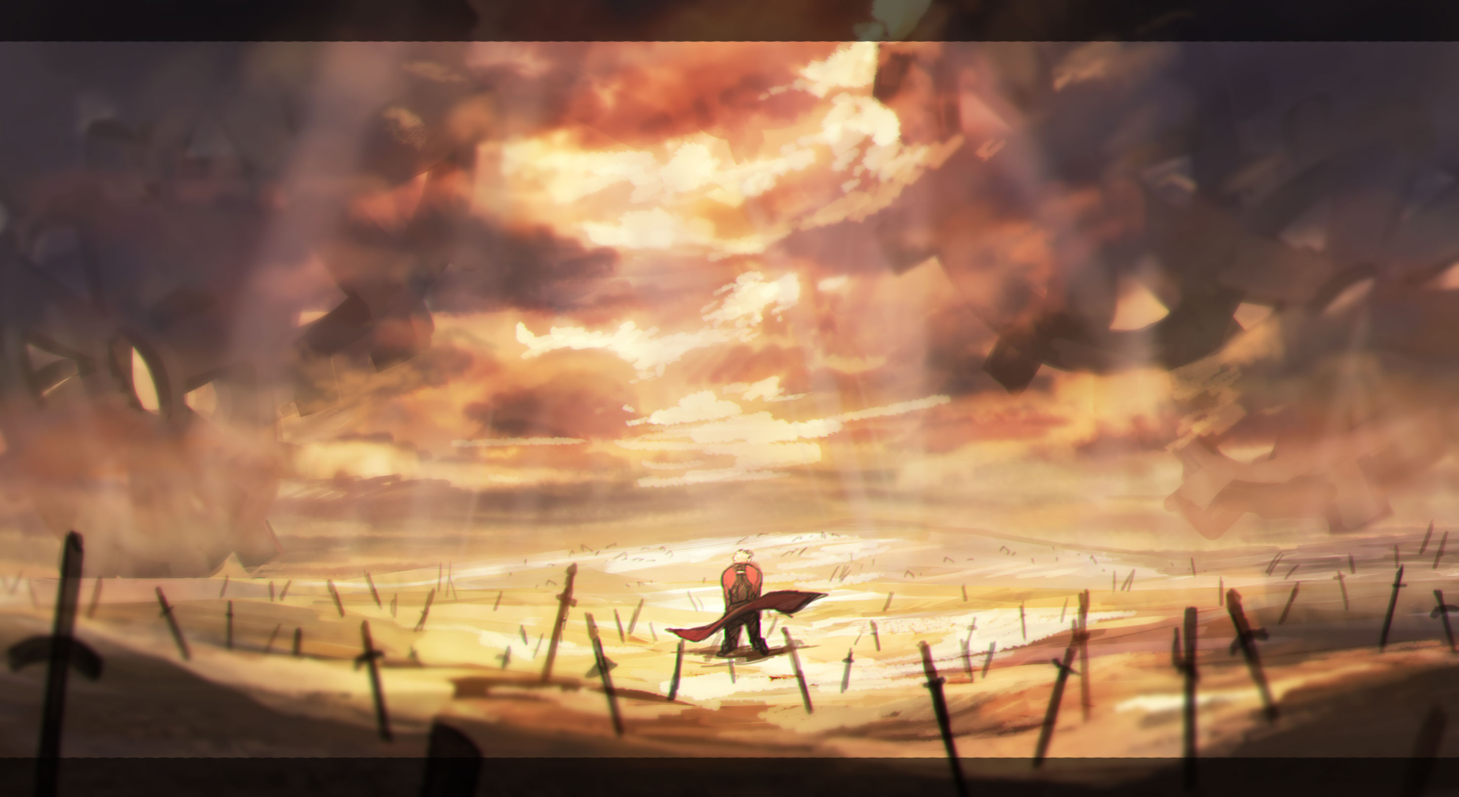 Anime Fate/Stay Night: Unlimited Blade Works HD Wallpaper by 緜