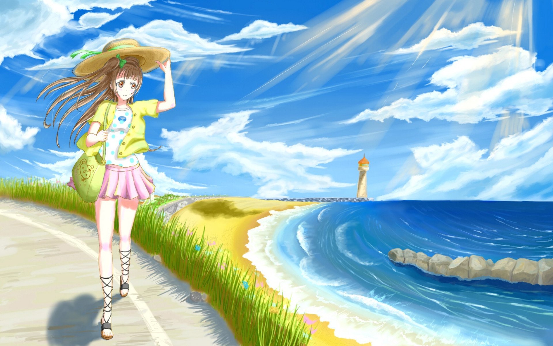 Download Kotori Minami Anime Love Live! HD Wallpaper by 電瘋扇