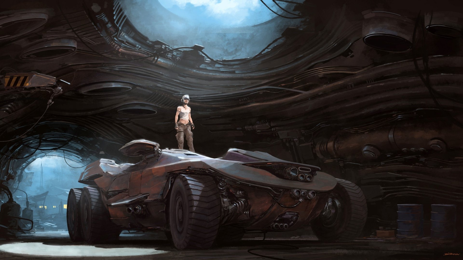 Download Futuristic Sci Fi Vehicle HD Wallpaper by Alejandro Burdisio ...