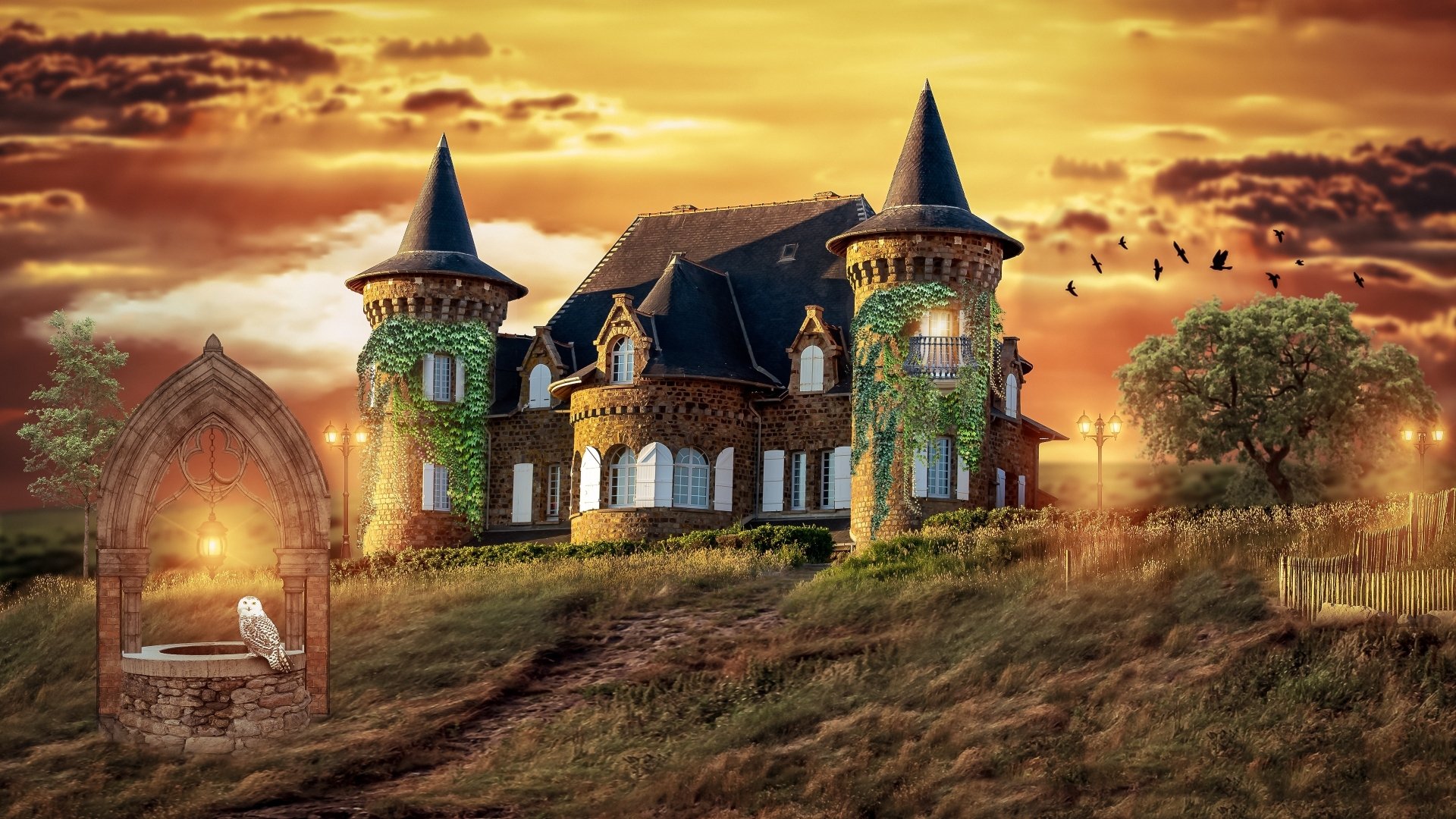 Download Fantasy Castle 4k Ultra HD Wallpaper by marucha