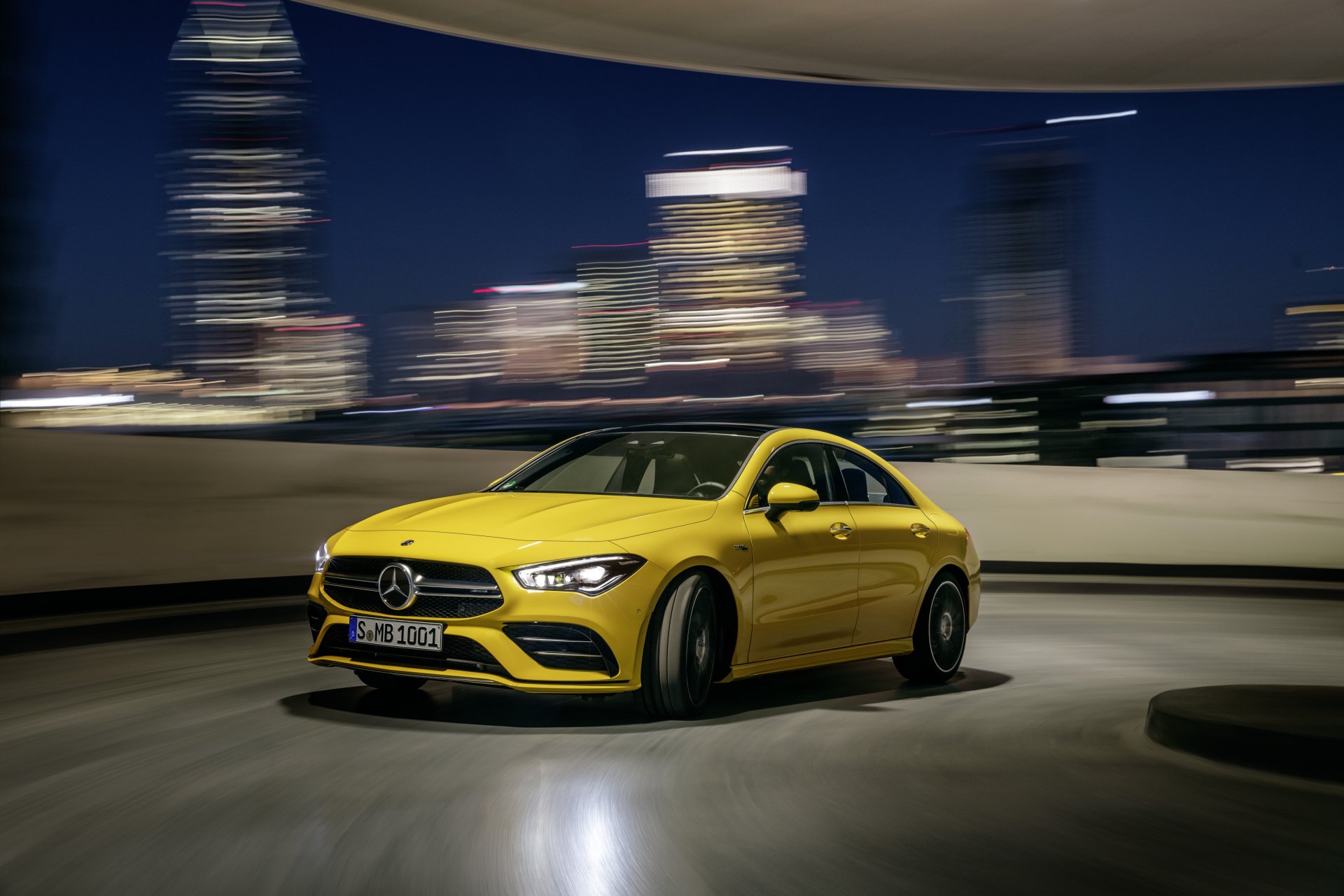 Download Yellow Car Car Mercedes-Benz Vehicle Mercedes-Benz CLA-Class 8k Ultra HD Wallpaper