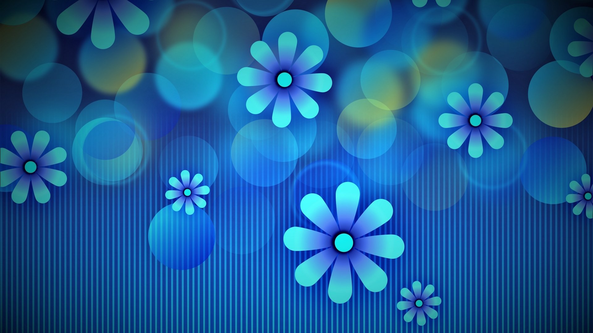 Download Graphic Design Blue Artistic Flower 4k Ultra HD Wallpaper