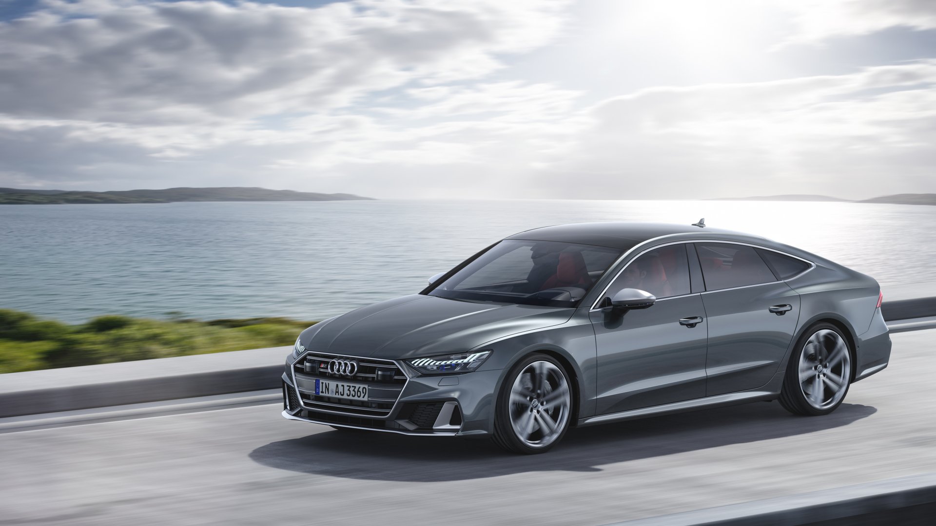 Download Silver Car Car Audi Vehicle Audi S7 4k Ultra HD Wallpaper