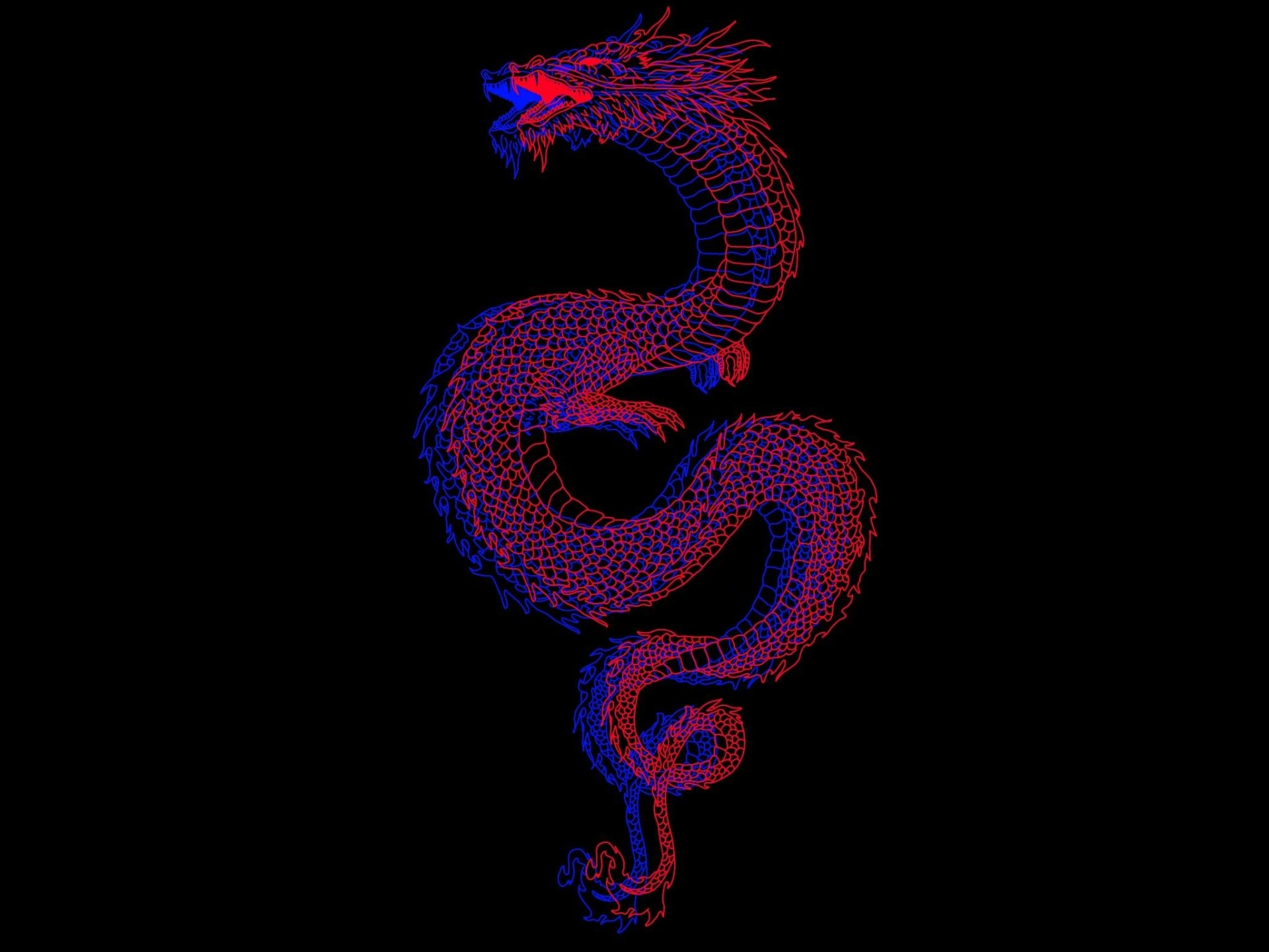 absurdres alternate_color dark_background dragon glowing highres