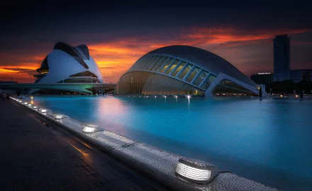 man made City of Arts and Sciences HD Desktop Wallpaper | Background Image