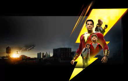 Freddy Freeman (DC Comics) Shazam (Movie) Billy Batson lightning Magic 8-Ball Jack Dylan Grazer Asher Angel Mark Strong Zachary Levi Shazam (DC Comics) movie HD Desktop Wallpaper | Background Image