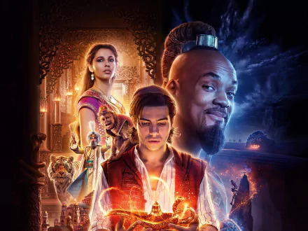 Naomi Scott Mena Massoud Will Smith movie Aladdin (2019) HD Desktop Wallpaper | Background Image