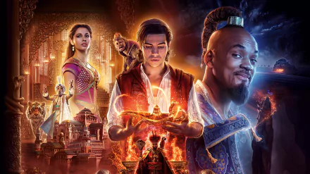 Naomi Scott Mena Massoud Will Smith movie Aladdin (2019) HD Desktop Wallpaper | Background Image