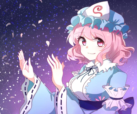 Yuyuko Saigyouji Anime Touhou HD Desktop Wallpaper | Background Image