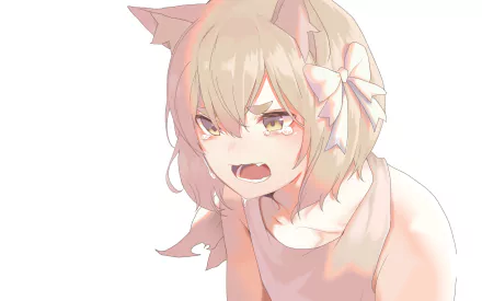 HD anime wallpaper of Felix Argyle from Re:Zero - Starting Life in Another World, featuring a close-up of the character with cat ears and a soft, light color palette.