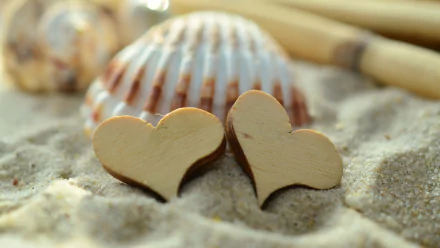 sand love artistic heart HD Desktop Wallpaper | Background Image