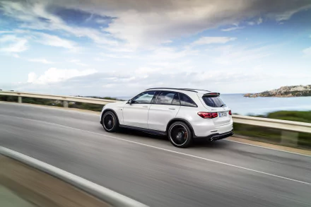 SUV white car car Mercedes-Benz GLC-Class Mercedes-AMG vehicle Mercedes-AMG GLC 63 S HD Desktop Wallpaper | Background Image