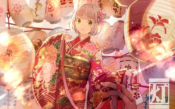 Anime Original Festival Kimono HD Wallpaper | Background Image