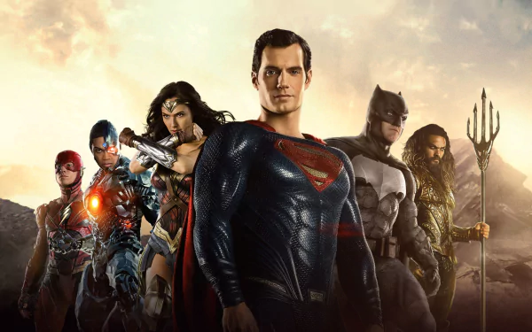 Jason Momoa Aquaman Batman Henry Cavill Superman Gal Gadot Wonder Woman Ray Fisher Cyborg (DC Comics) Flash Justice League (2017) movie Justice League HD Desktop Wallpaper | Background Image
