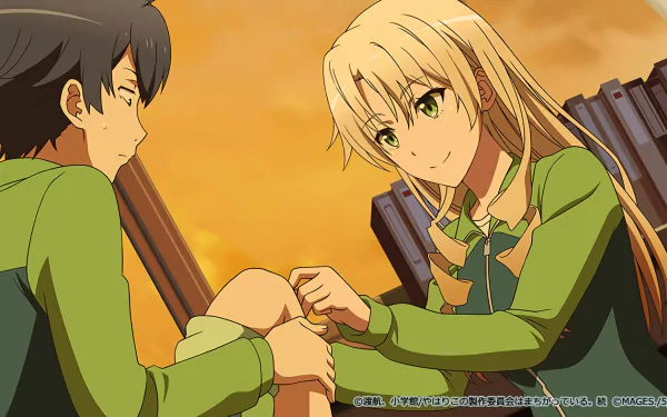 Yumiko Miura Hachiman Hikigaya Anime My Teen Romantic Comedy SNAFU HD Desktop Wallpaper | Background Image