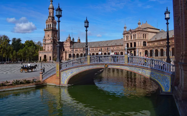Spain bridge man made Plaza de España HD Desktop Wallpaper | Background Image