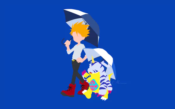  Yamato and Gabumon from Digimon Adventure