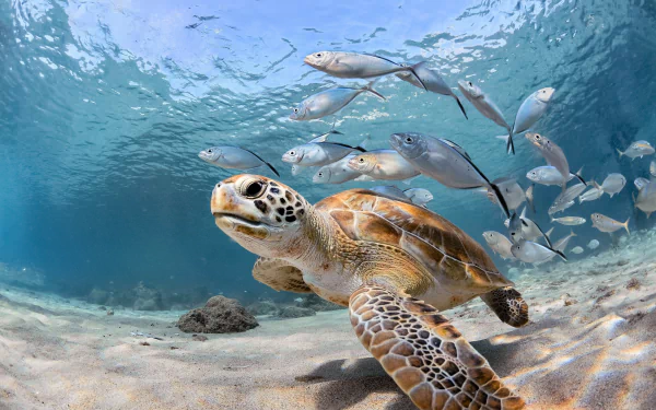 sea life fish underwater Animal sea turtle HD Desktop Wallpaper | Background Image