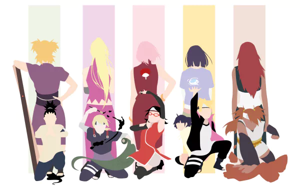 Chōchō Akimichi Karui (Naruto) Himawari Uzumaki Hinata Hyuga Boruto Uzumaki Sakura Haruno Sarada Uchiha Inojin Yamanaka Ino Yamanaka Shikadai Nara Temari (Naruto) Anime Boruto: Naruto the Movie HD Desktop Wallpaper | Background Image