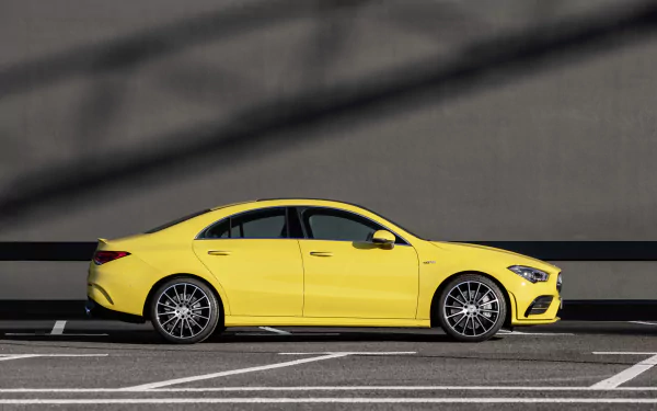 yellow car car Mercedes-Benz vehicle Mercedes-Benz CLA-Class HD Desktop Wallpaper | Background Image