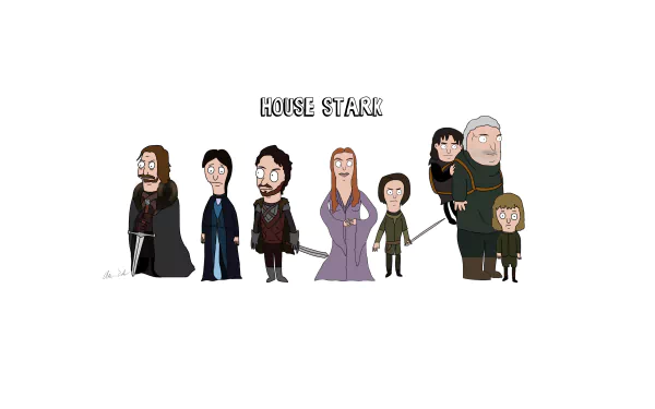 Hodor (Game of Thrones) Bran Stark Arya Stark Sansa Stark Robb Stark Catelyn Stark Eddard Stark TV Show Game Of Thrones HD Desktop Wallpaper | Background Image