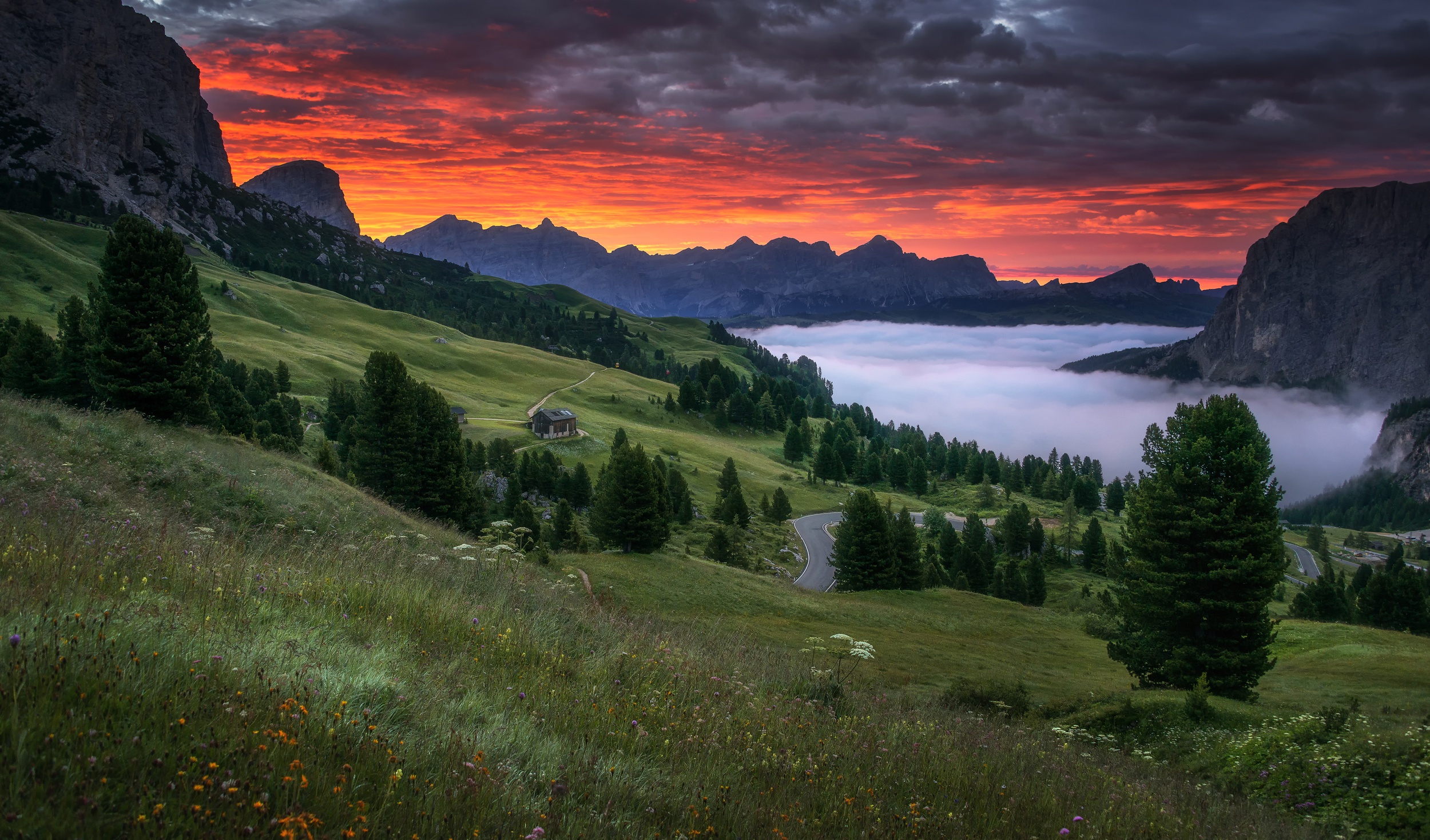 Download Mountain Cloud Landscape Nature Fog HD Wallpaper