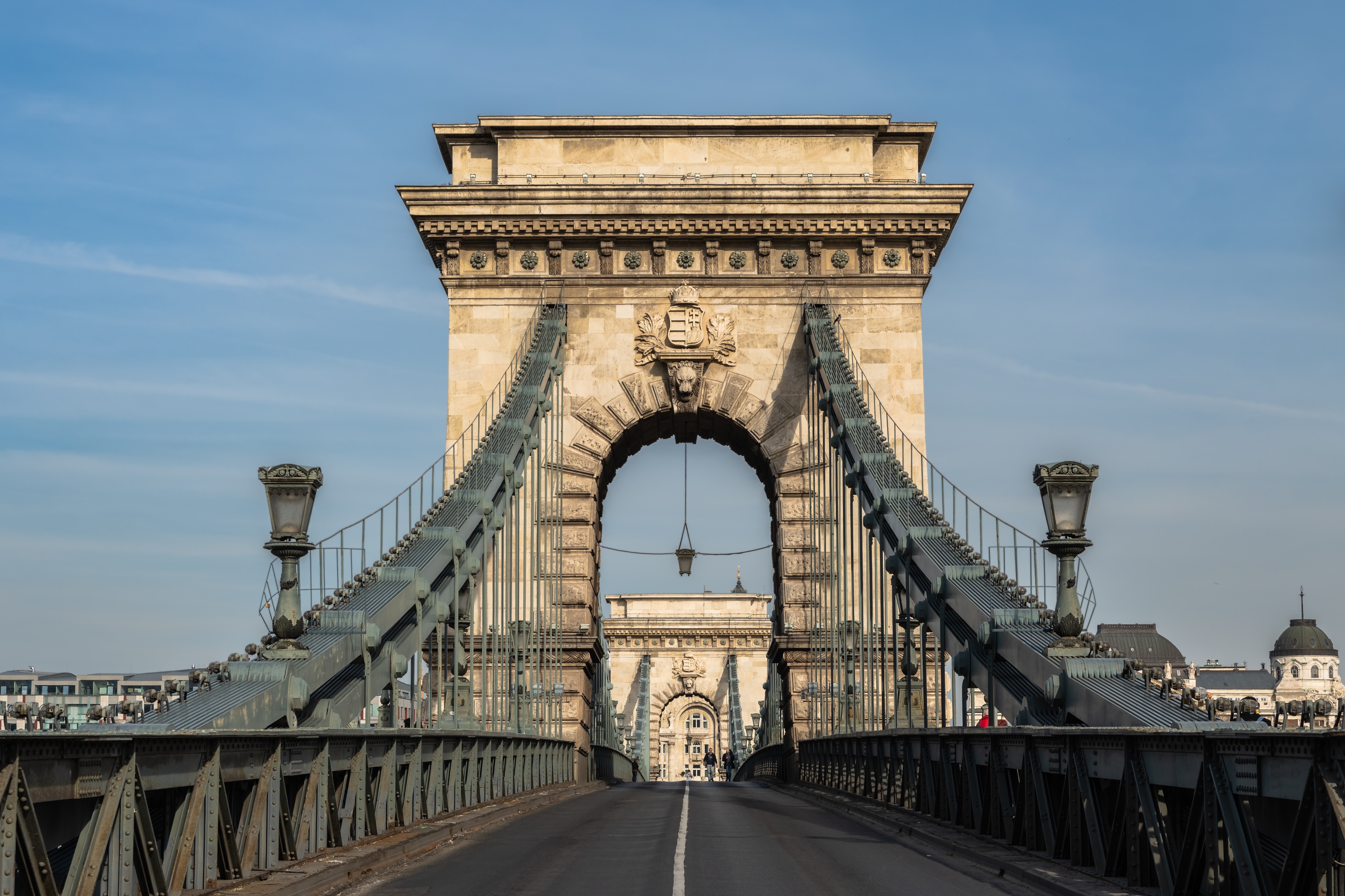Széchenyi Chain Bridge, Suspension Bridge in Budapest, Hungary by mkf_photography