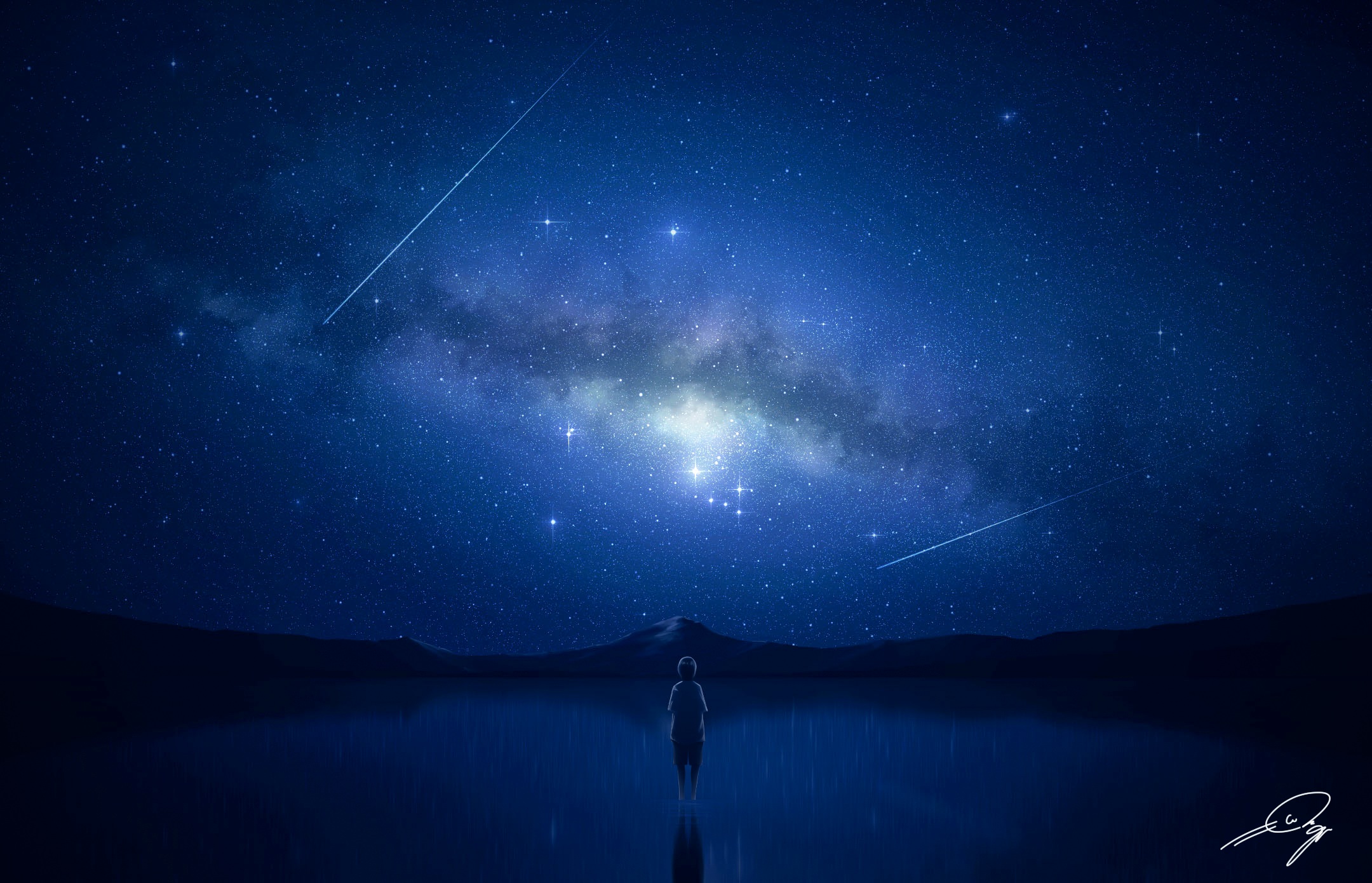 Night Sky Anime Wallpaper Download | MobCup