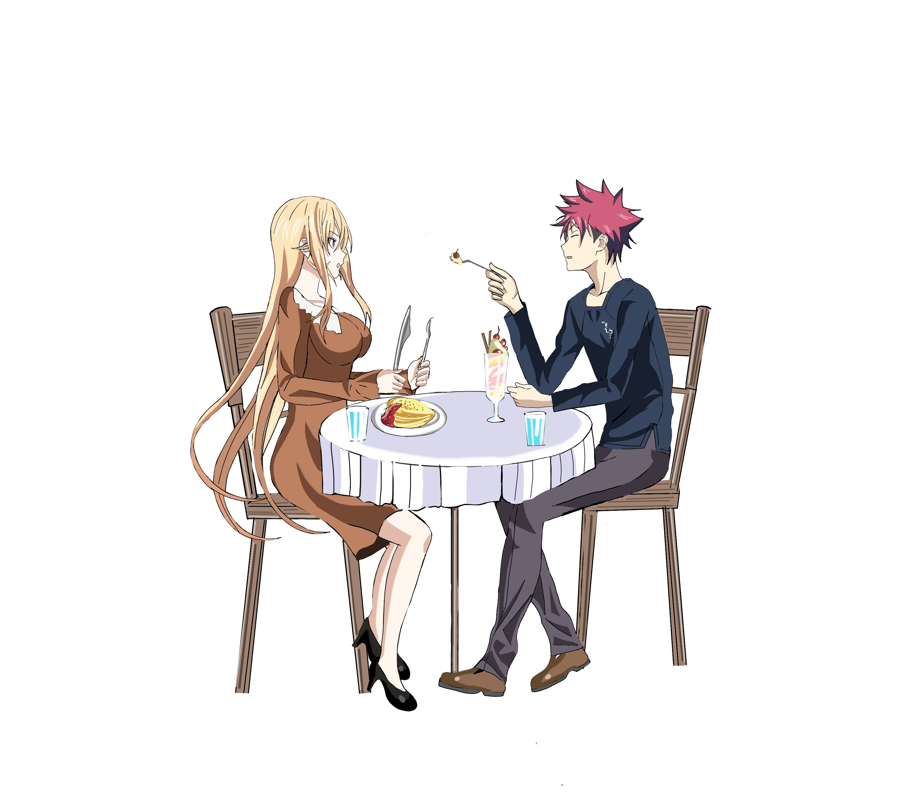 Yukihira Soma and Erina Nakiri  Shokugeki no soma anime, Food wars, Anime  romance