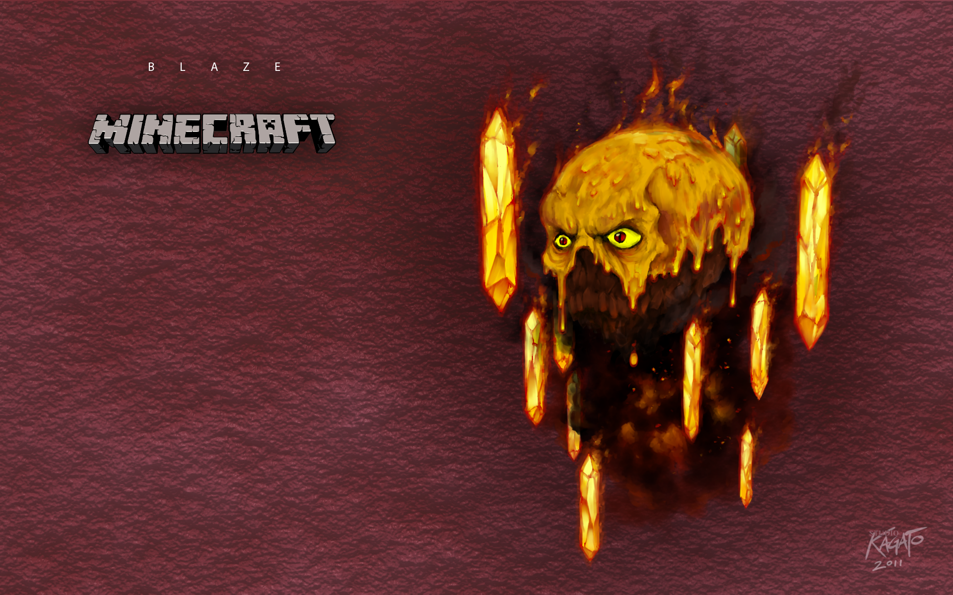 Scary Realistic Blaze From Minecraft Hd Wallpaper Background Image 19x10