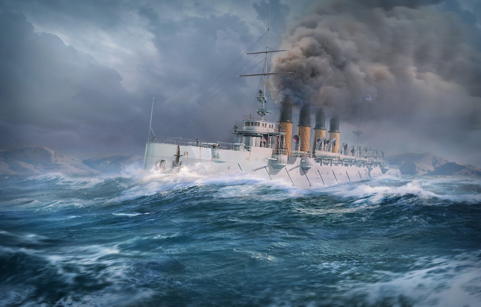 Батл корабль. Мир кораблей. Корабль с трубами. World of Warships Battle. Корабли World of Sea.