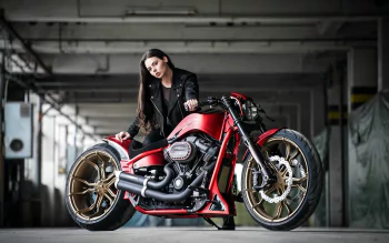 Download Biker Thunderbike Customs Harley Davidson Custom Motorcycle Woman Girls Motorcycles HD Wallpaper by Ben Ott