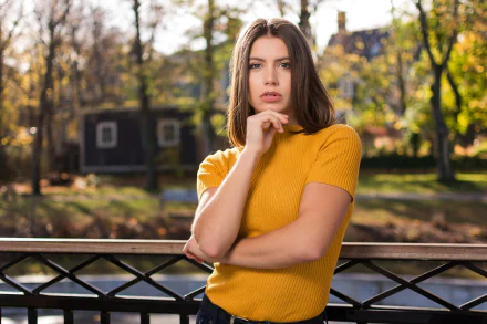 depth of field brown eyes brunette woman model HD Desktop Wallpaper | Background Image