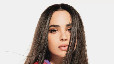 hazel eyes brunette face American actress Celebrity Sofia Carson HD Desktop Wallpaper | Background Image