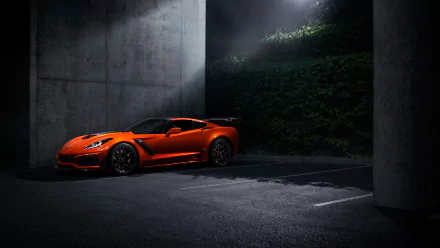 supercar orange car car Chevrolet Chevrolet Corvette vehicle Chevrolet Corvette C7.R HD Desktop Wallpaper | Background Image
