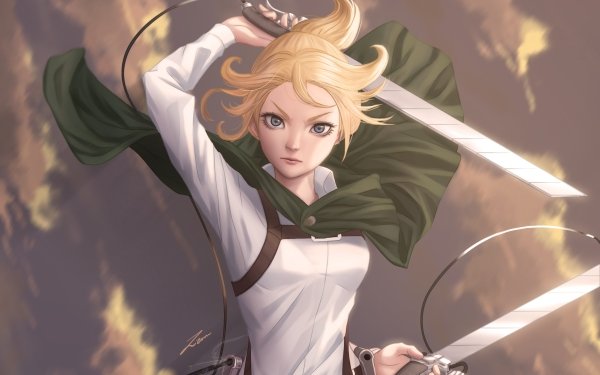 Anime Attack On Titan Historia Reiss Blonde Sword Weapon HD Wallpaper | Background Image