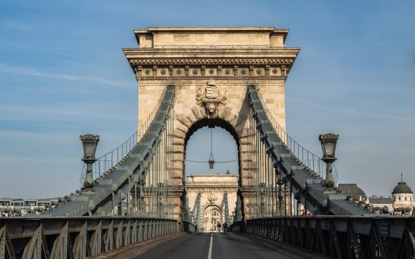 Man Made Chain Bridge Bridges Budapest Hungary HD Wallpaper | Background Image