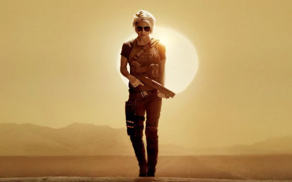Sarah Connor Linda Hamilton movie Terminator: Dark Fate HD Desktop Wallpaper | Background Image