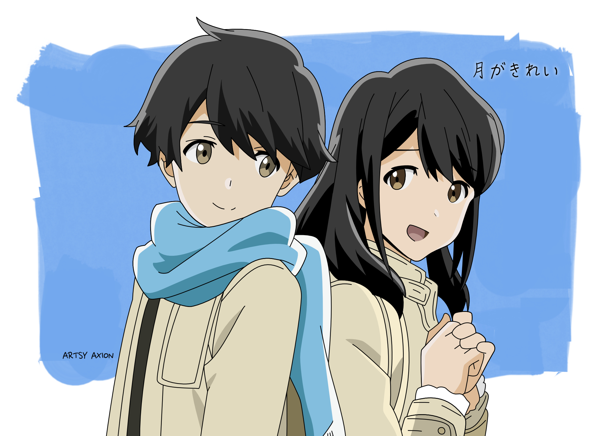 Anime Tsuki ga Kirei HD Wallpaper | Background Image