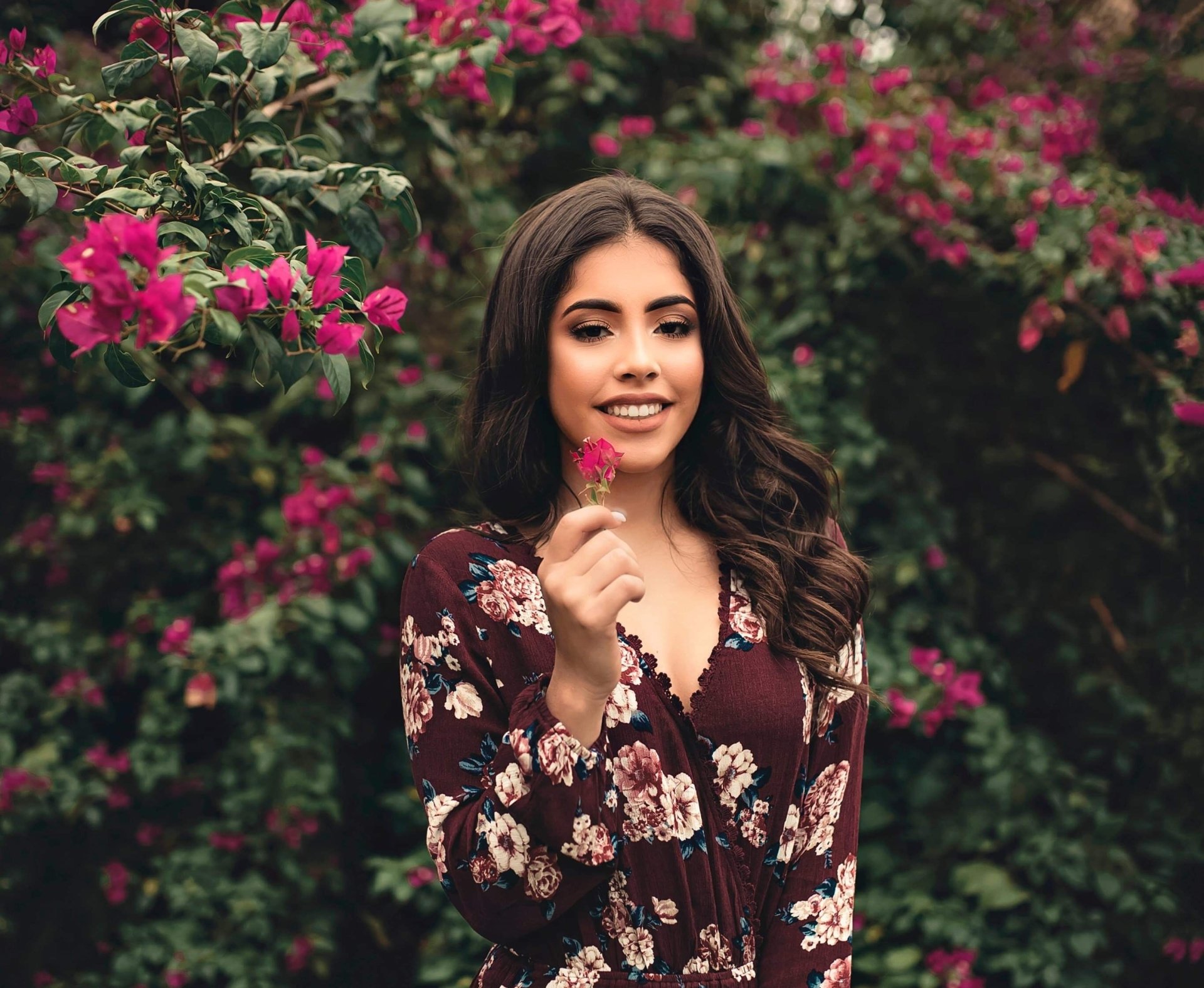 Download Brunette Smile Woman Model HD Wallpaper by Renato Abati