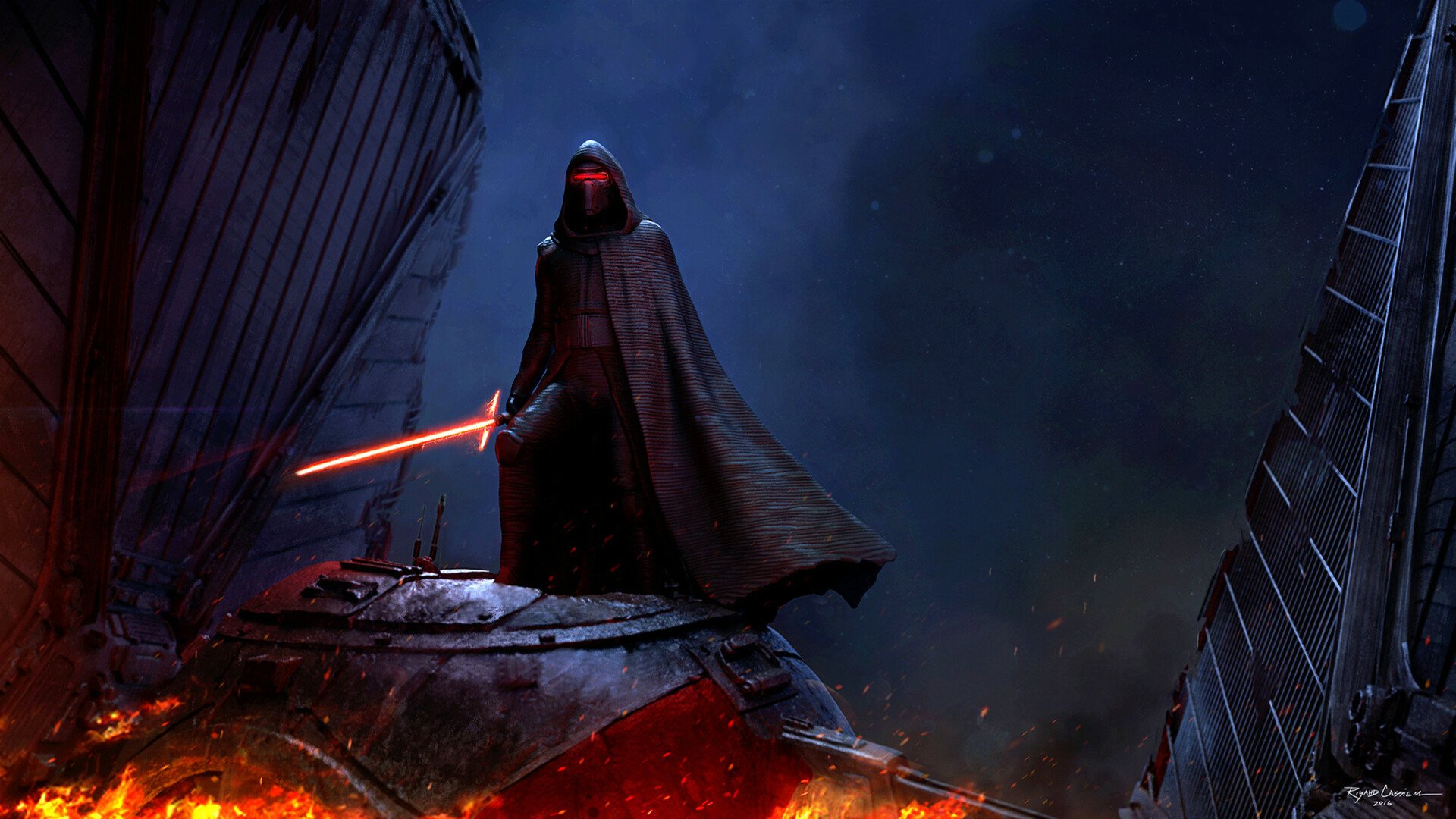 Download Lightsaber Kylo Ren Sci Fi Star Wars HD Wallpaper by Riyahd ...