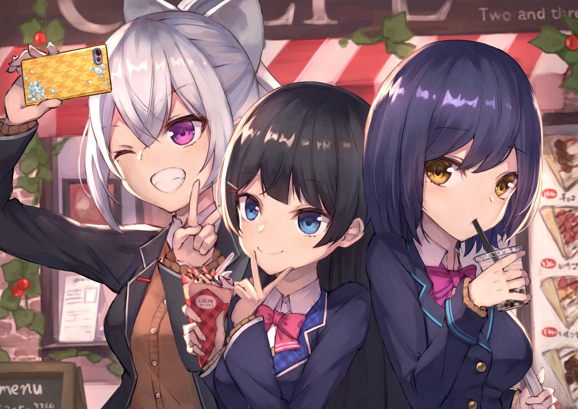 Download Rin Shizuka Higuchi Kaede Tsukino Mito Anime Virtual Youtuber HD Wallpaper by msk064