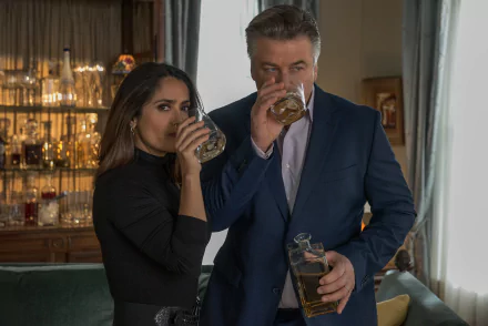 Alec Baldwin Salma Hayek movie Drunk Parents HD Desktop Wallpaper | Background Image