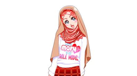 hijab Anime Original HD Desktop Wallpaper | Background Image